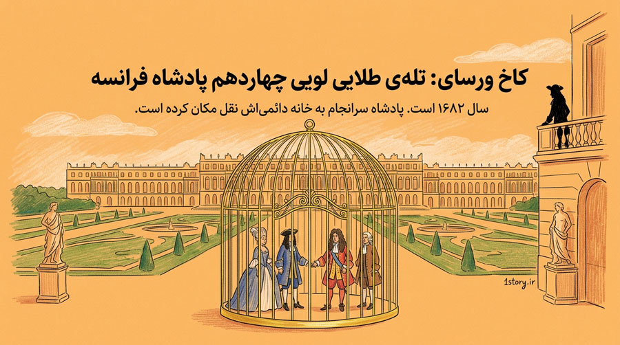 نمای بیرونی اقامتگاه لویی چهاردهم پادشاه فرانسه در کاخ ورسای