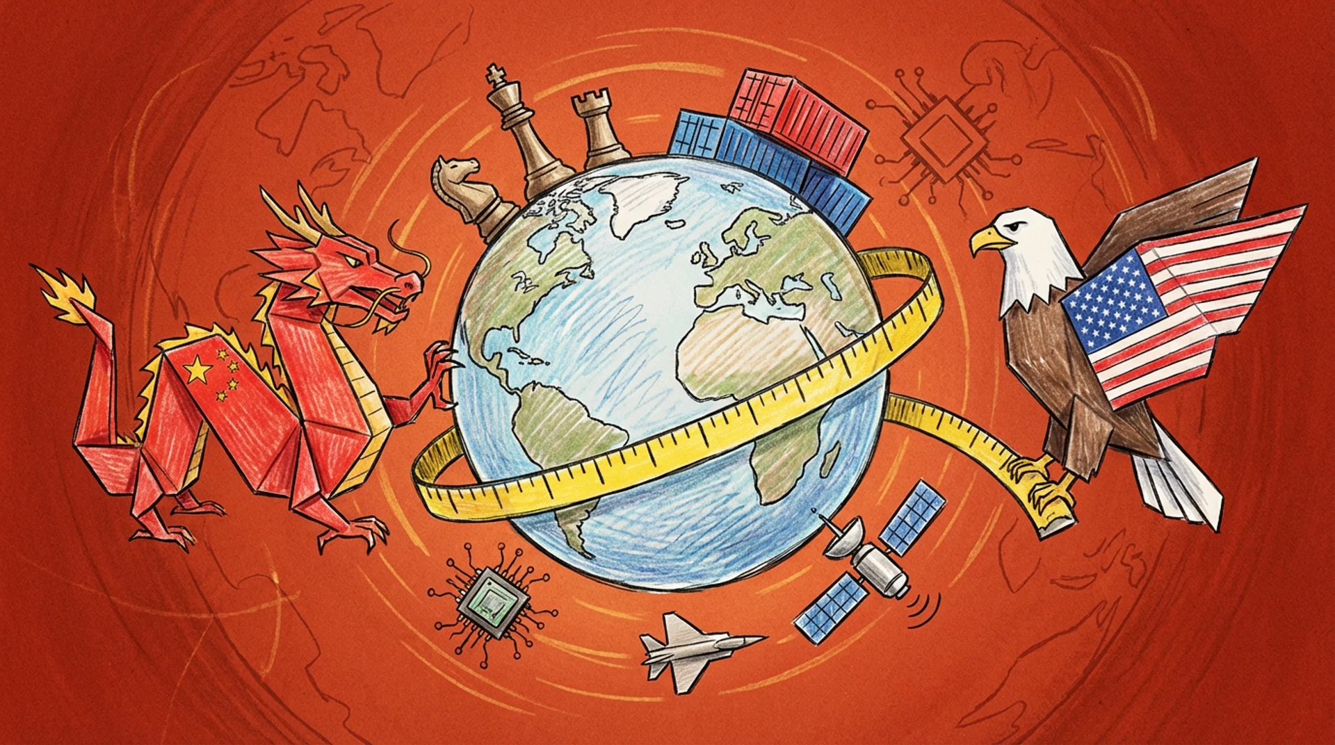 عکس رقابت چین و آمریکا