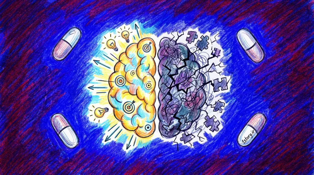 عکس قرص آمفتامین بر مغز