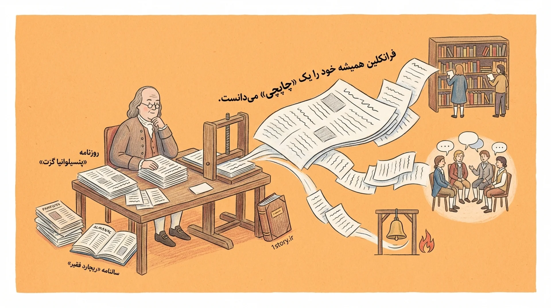 عکس اولین کتابخانه عمومی آمریکا