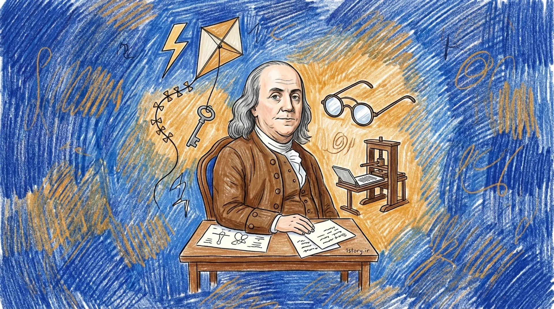 عکس زندگینامه بنجامین فرانکلین