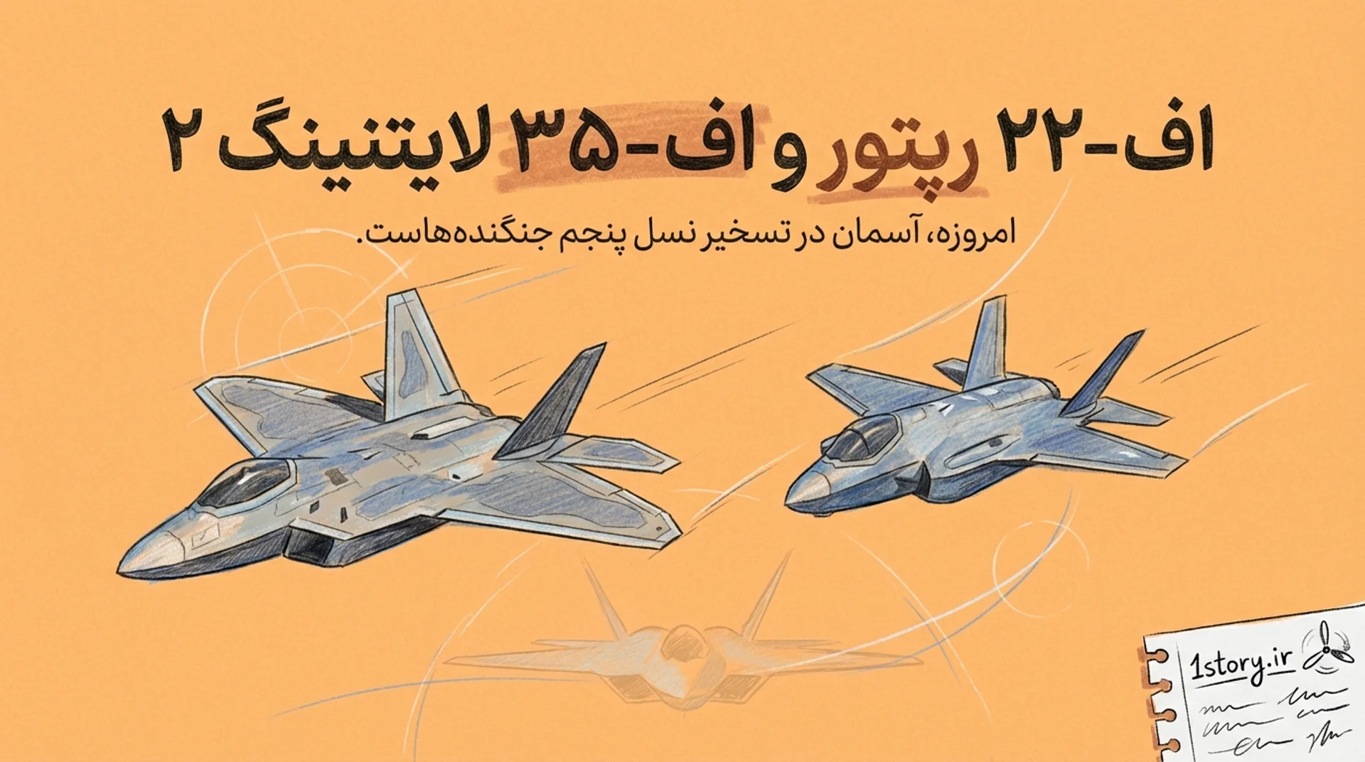 عکس اف-۲۲ رپتور و اف-۳۵ لایتنینگ ۲