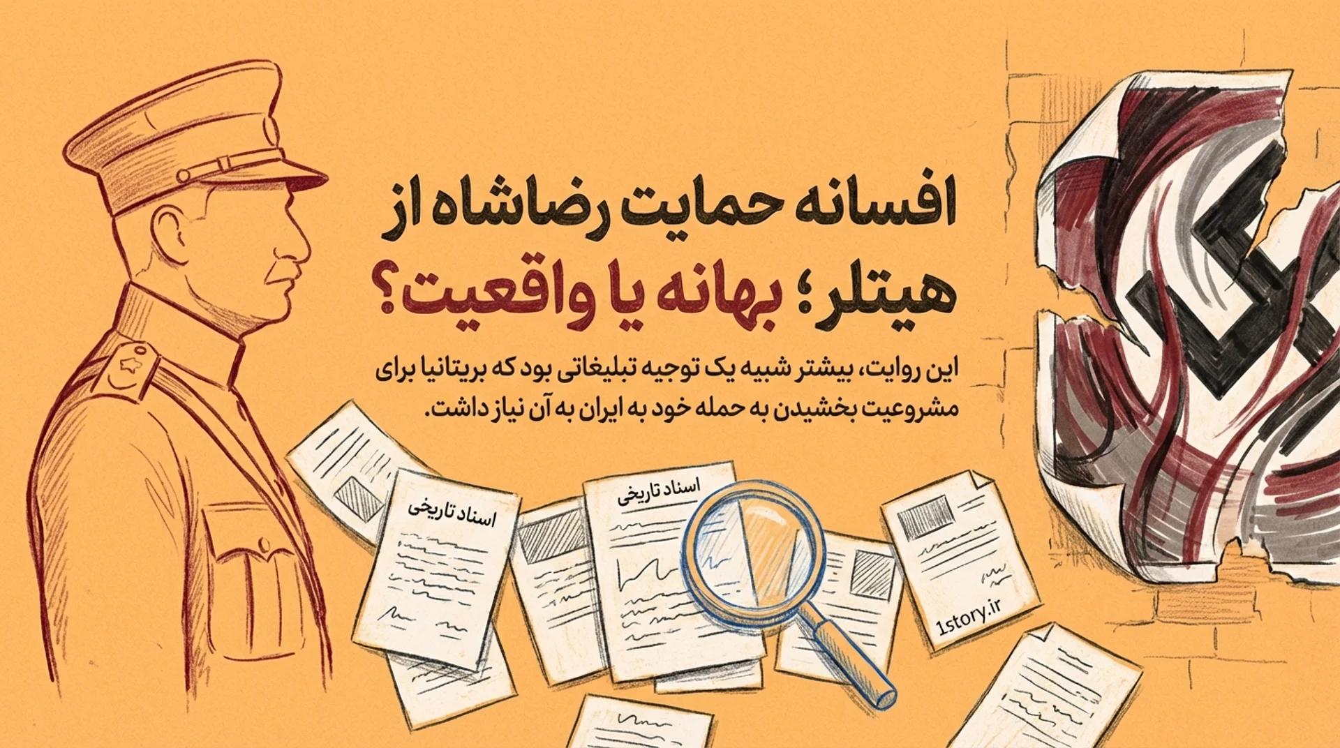 عکس حمایت رضاشاه از هیتلر