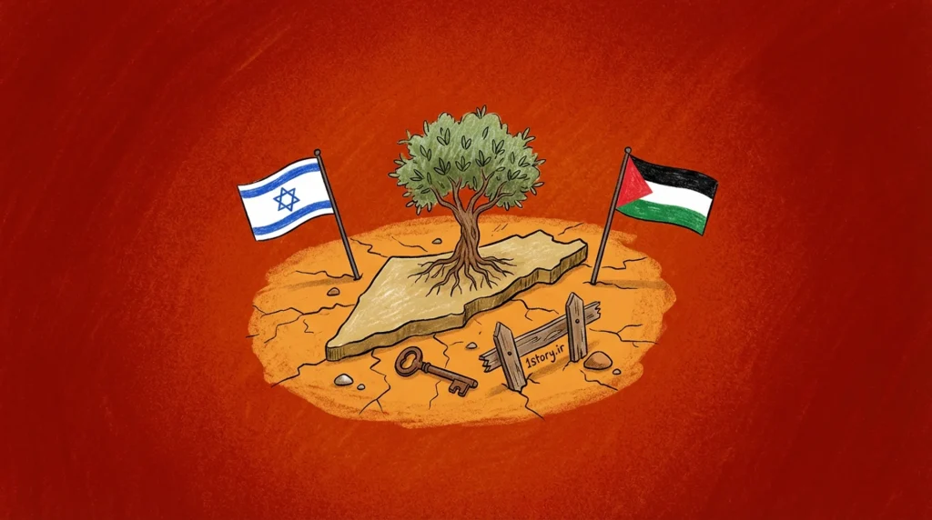 عکس ریشه اصلی جنگ اسرائیل و فلسطین
