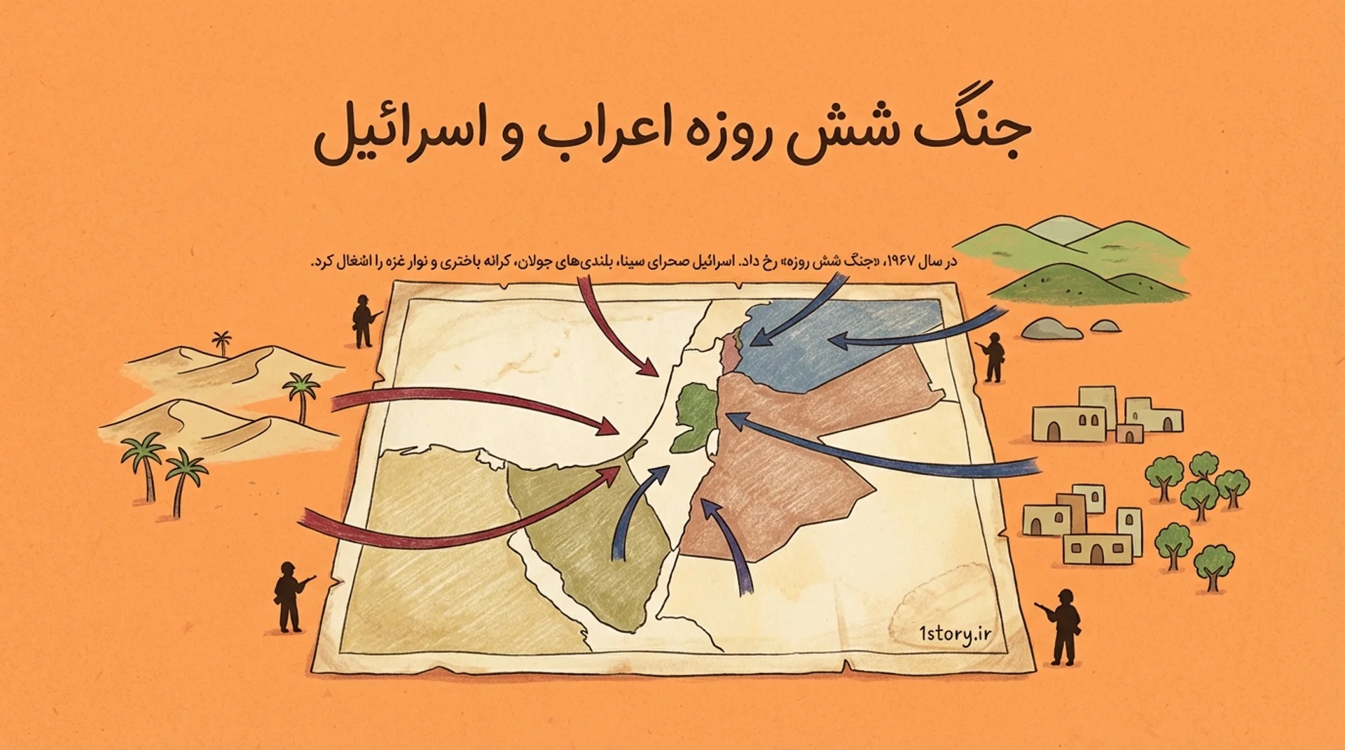 عکس جنگ شش روزه اعراب و اسرائیل