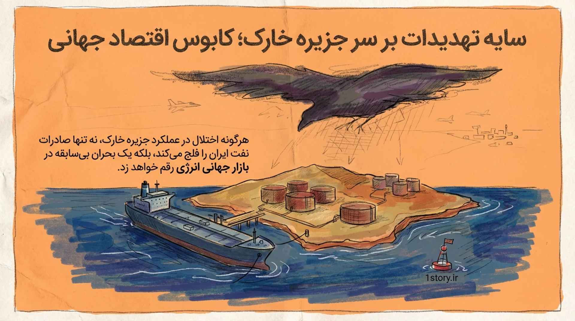 عکس تهدیدات بر سر جزیره خارک