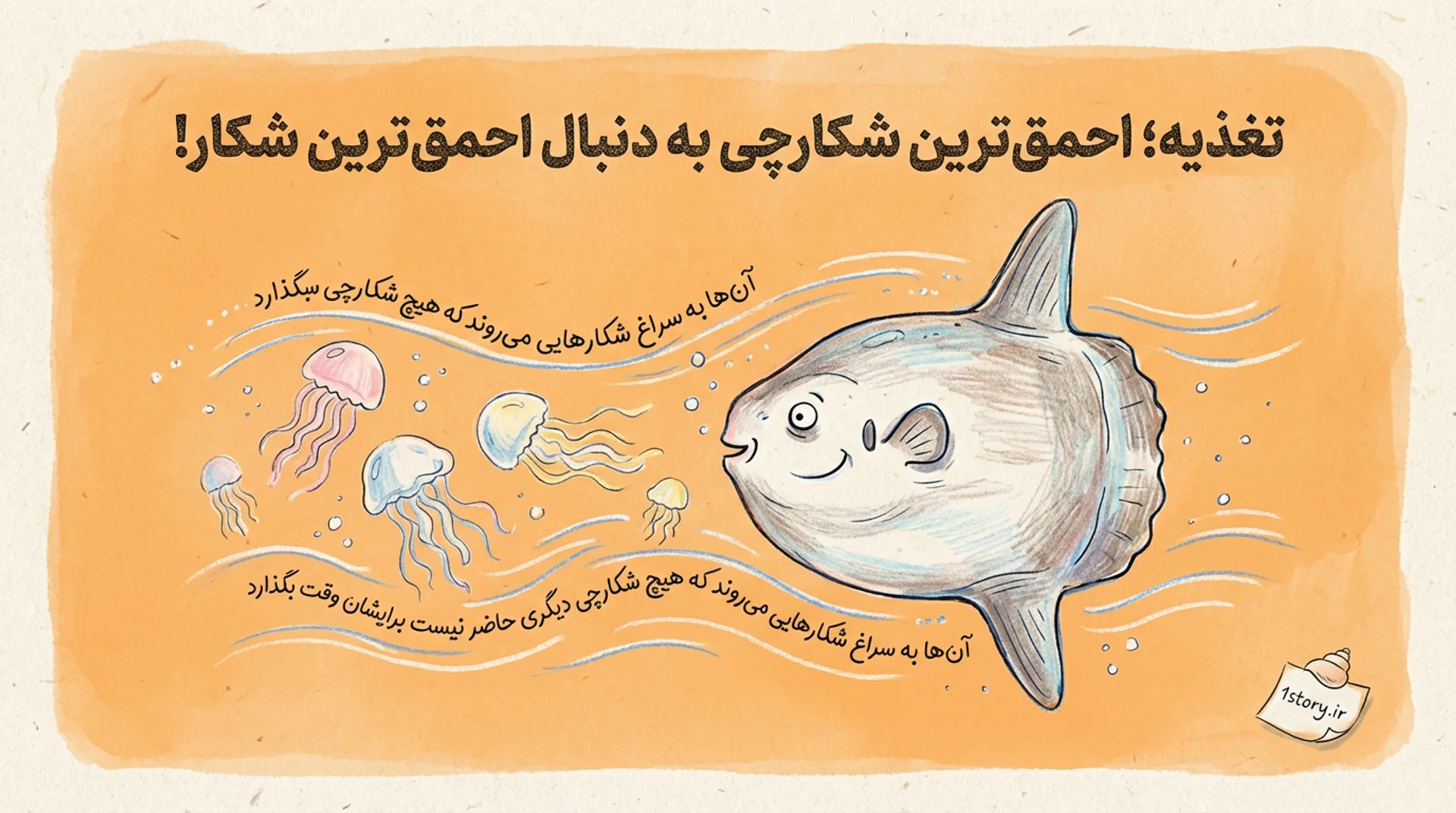 عکس تغذیه؛ احمق‌ترین شکارچی به دنبال احمق‌ترین شکار!