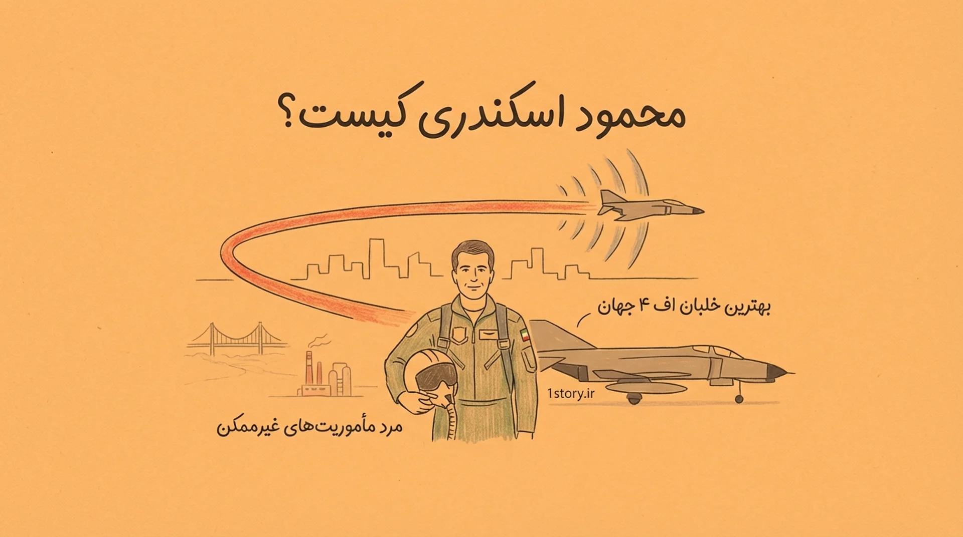 عکس محمود اسکندری کیست؟ بهترین خلبان اف ۴ جهان