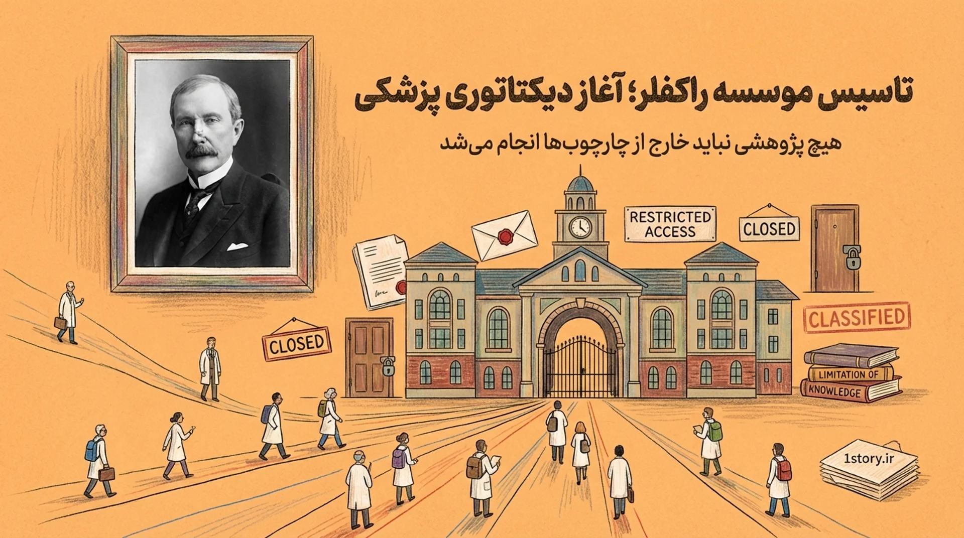 عکس تاسیس موسسه راکفلر