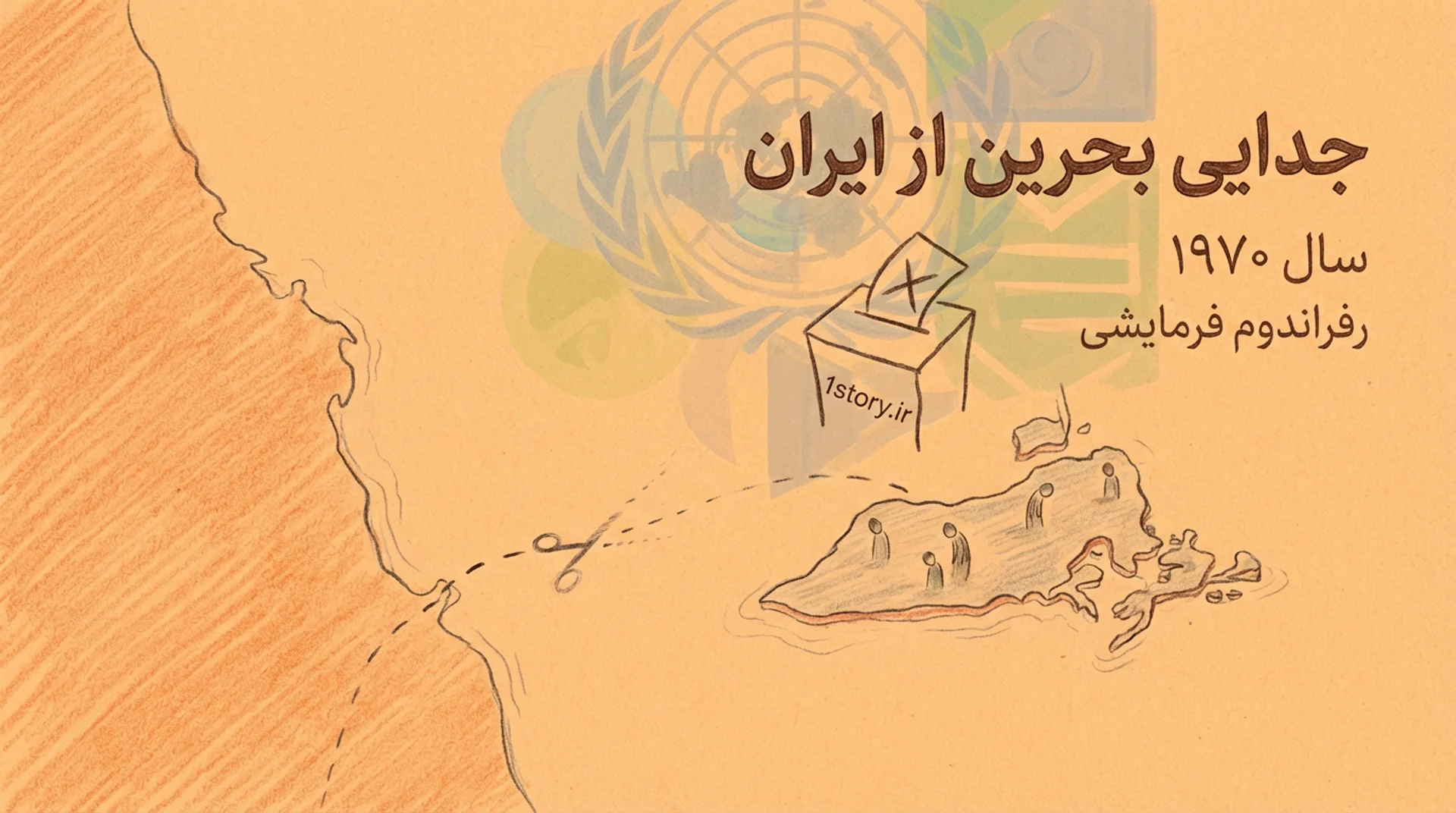 عکس رفراندوم فرمایشی و قطعی شدن جدا شدن بحرین از ایران