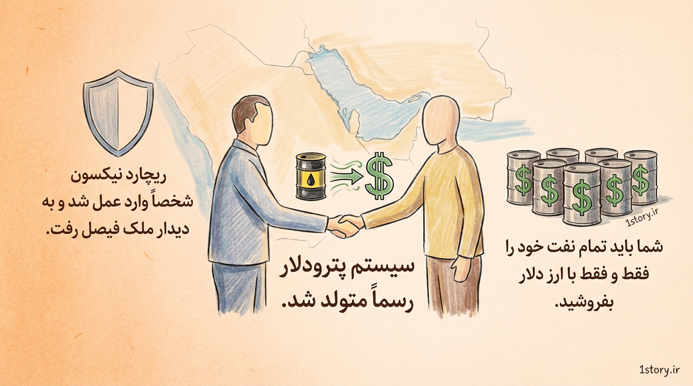 عکس نیکسون با ملک فیصل