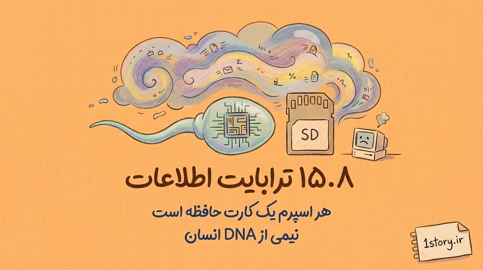 عکس حافظه ترابایتی؛ وقتی اسپرم از ابرکامپیوترها پیشی می‌گیرد!