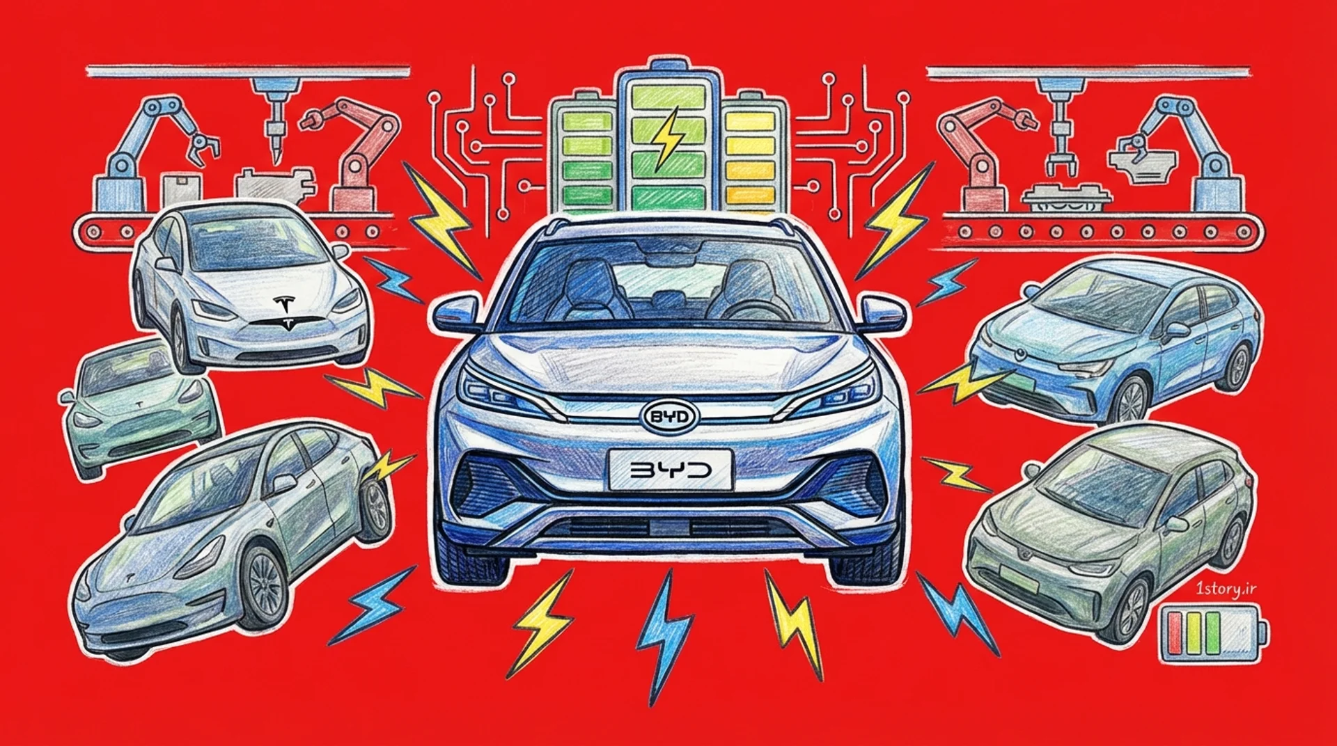 عکس راز موفقیت شرکت BYD؛ غول چینی که تسلا را له کرد!